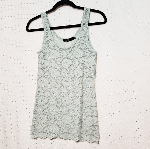 BKE Tops - Mint Metallic Lace Cami/Tank *Sz XS* BKE Boutique